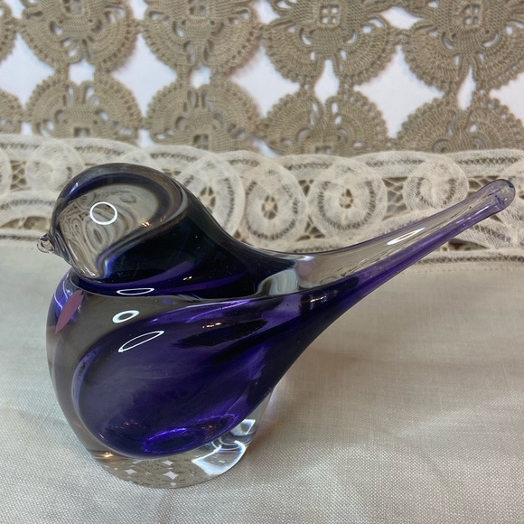 Zellique Studios Vintage 1986 Hand Blown Art Glass Love Bird - Picture 4 of 9